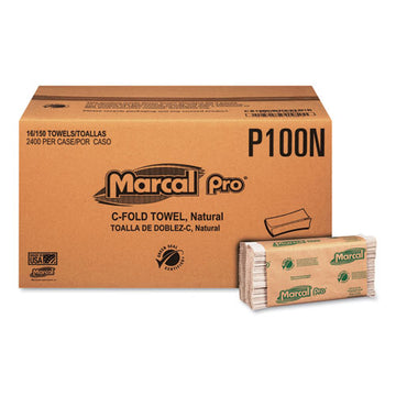 Marcal PRO™ Folded Paper Towels, 1-ply, 10 1-8" X 12 7-8 ", 150-pack, 16 Packs-ct freeshipping - TVN Wholesale